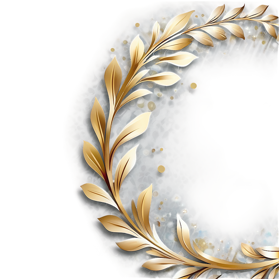 Elegant Gold Wreath Design Png Fgh70 PNG image