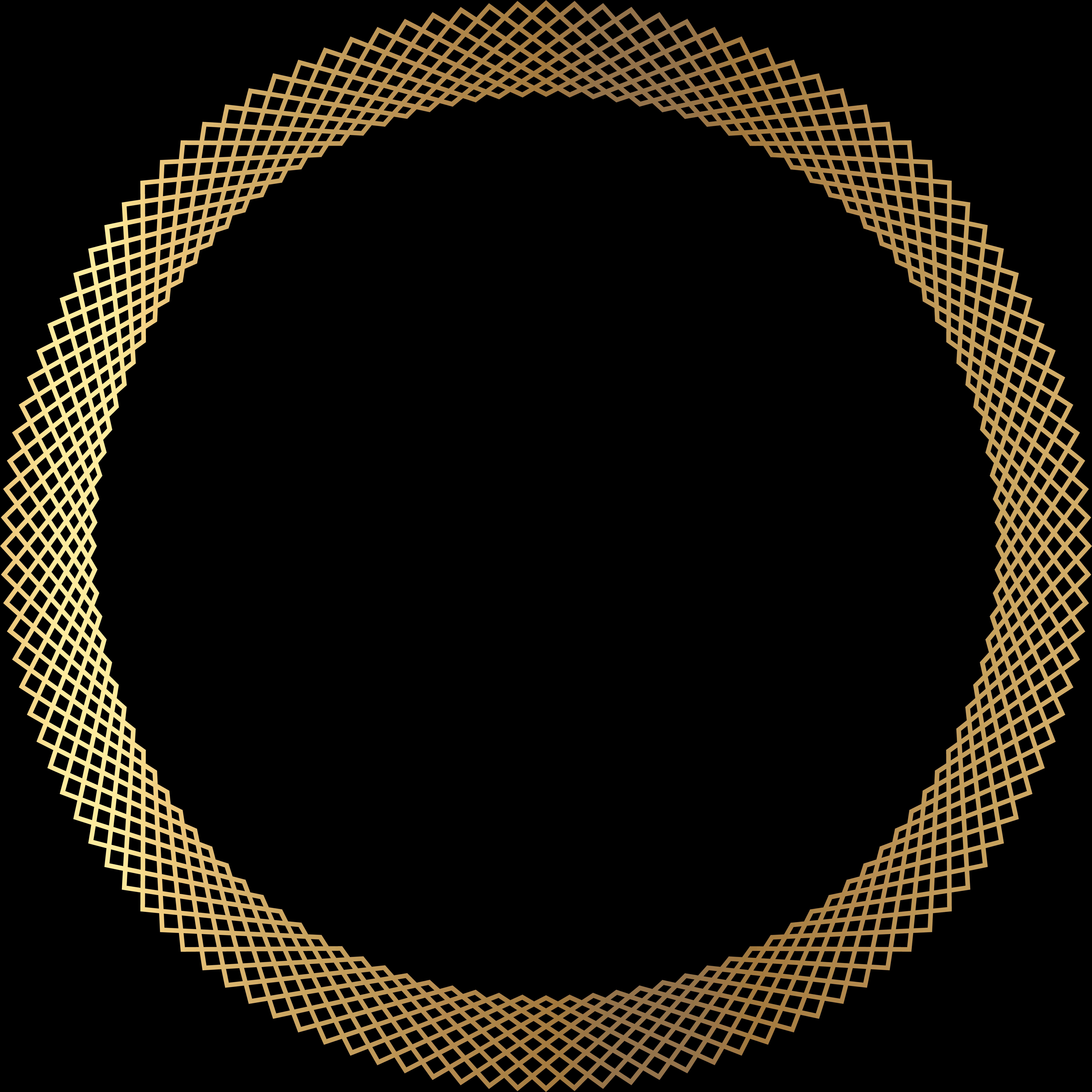Elegant Golden Circle Frame PNG image