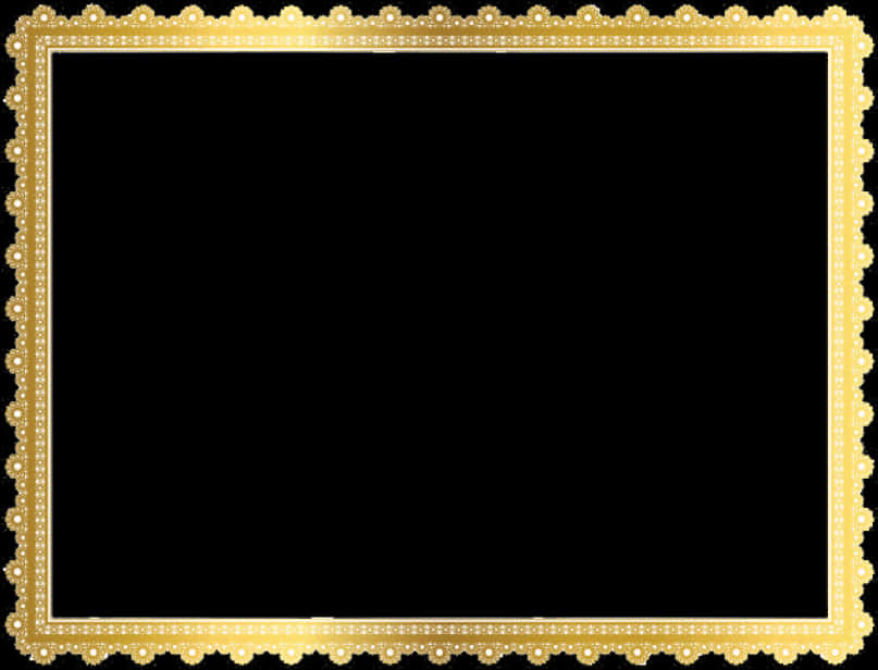 Elegant Golden Frame PNG image