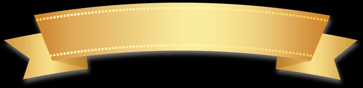 Elegant Golden Ribbon Banner PNG image