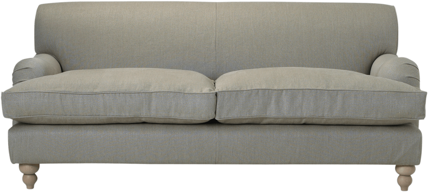 Elegant Gray Fabric Sofa PNG image