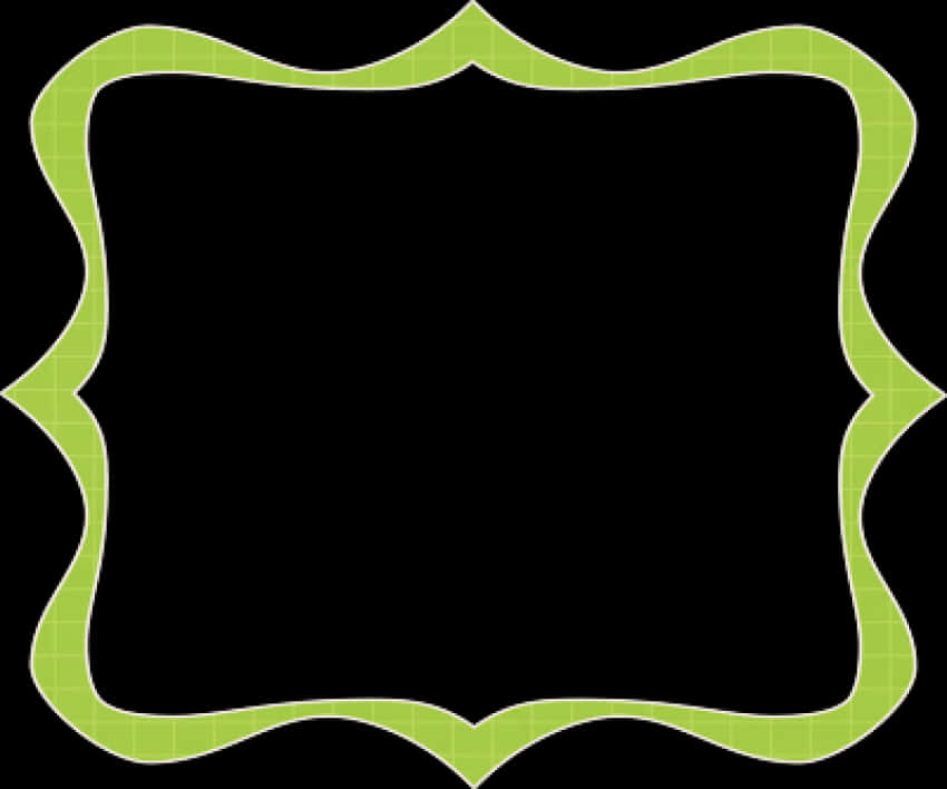 Elegant Green Frame Design PNG image