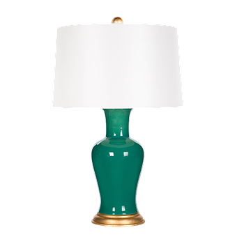 Elegant Green Table Lamp PNG image