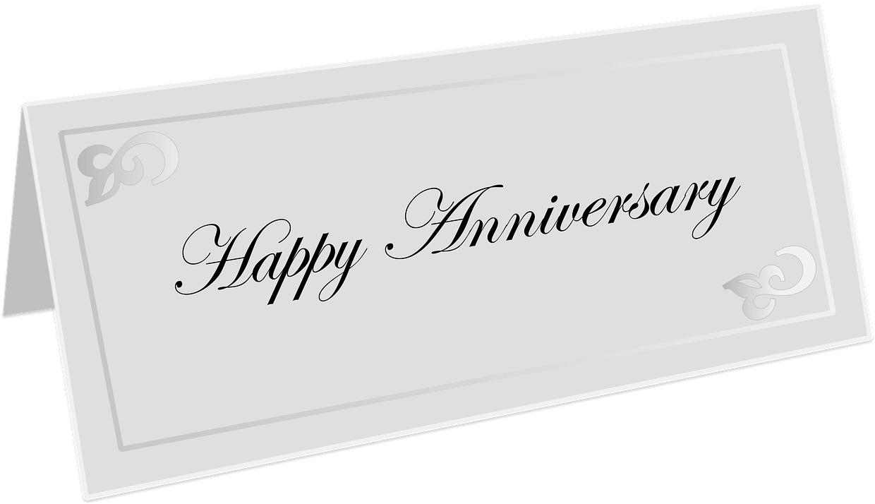 Elegant Happy Anniversary Card PNG image