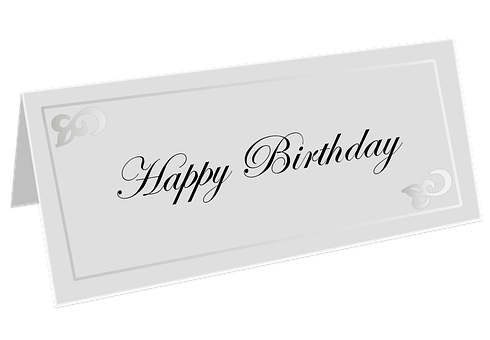 Elegant Happy Birthday Card PNG image