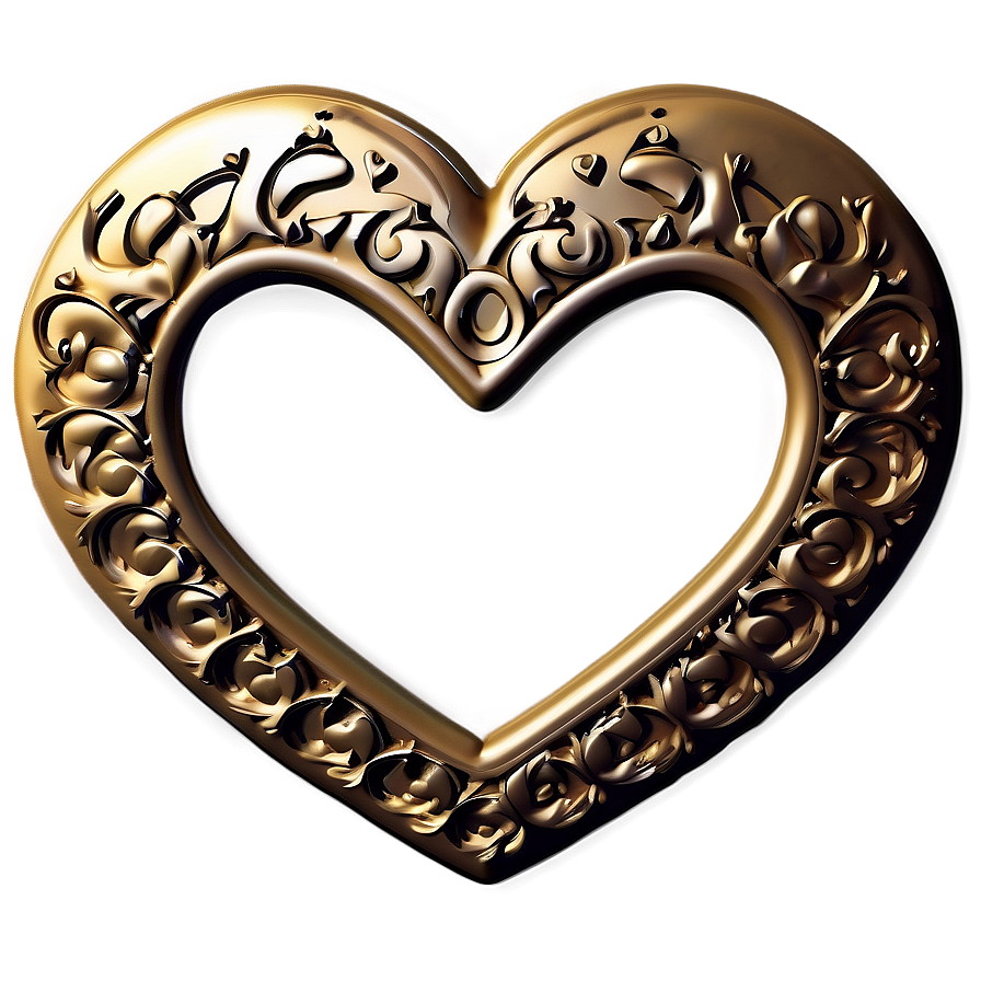 Elegant Heart Border Png Bhh92 PNG image