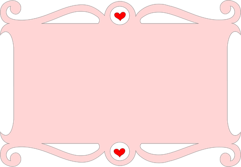 Elegant Heart Frame Design PNG image