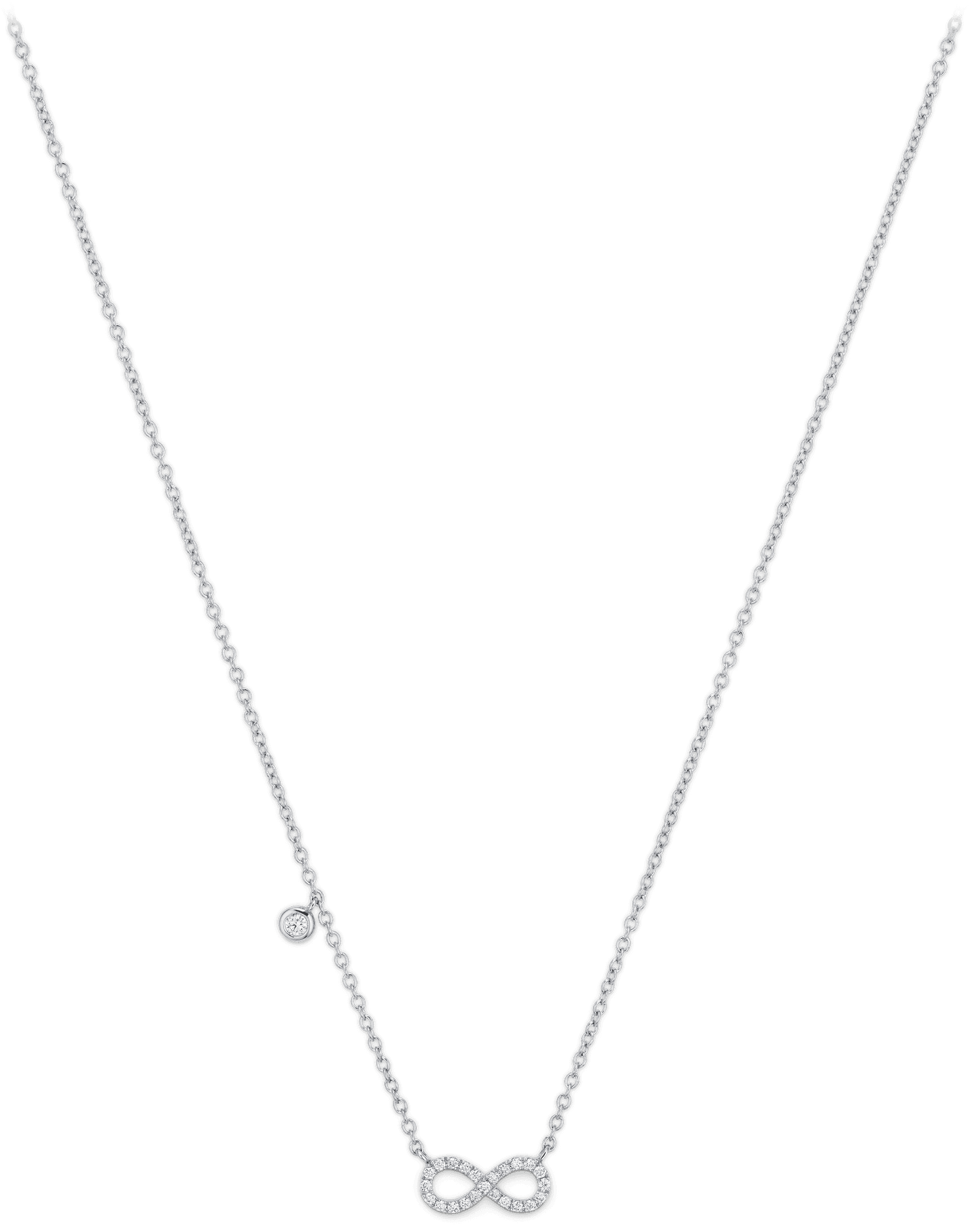 Elegant Infinity Pendant Necklace PNG image