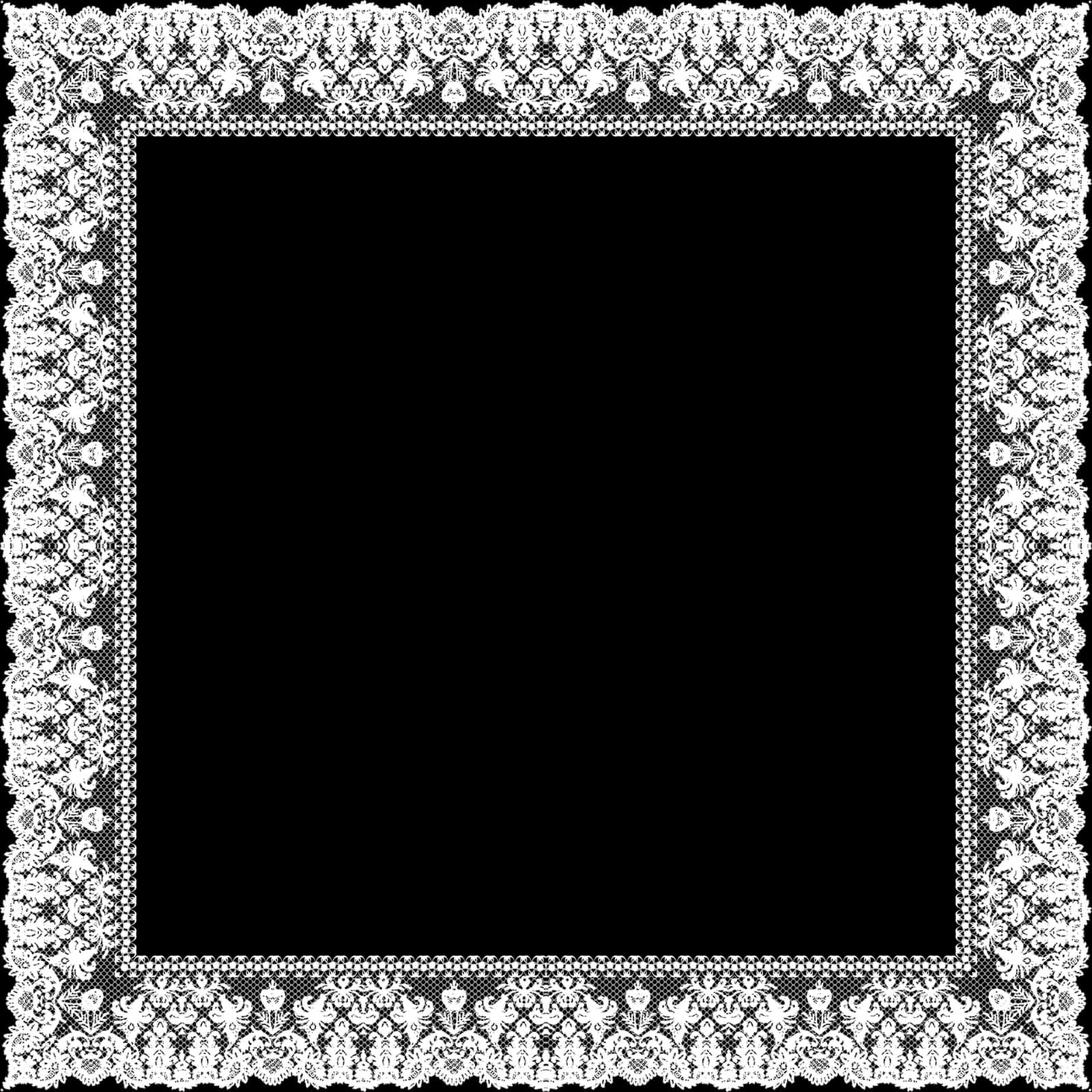 Elegant Lace Border Frame PNG image