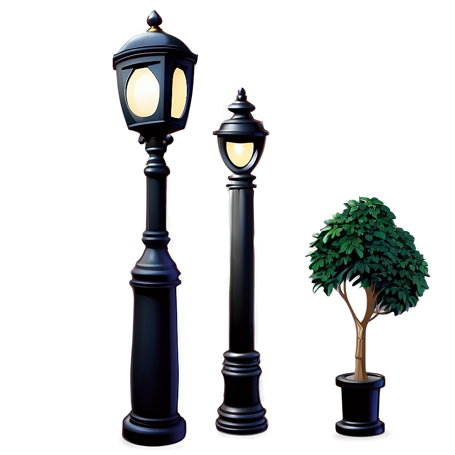 Elegant Lamp Post Light Png Bok96 PNG image