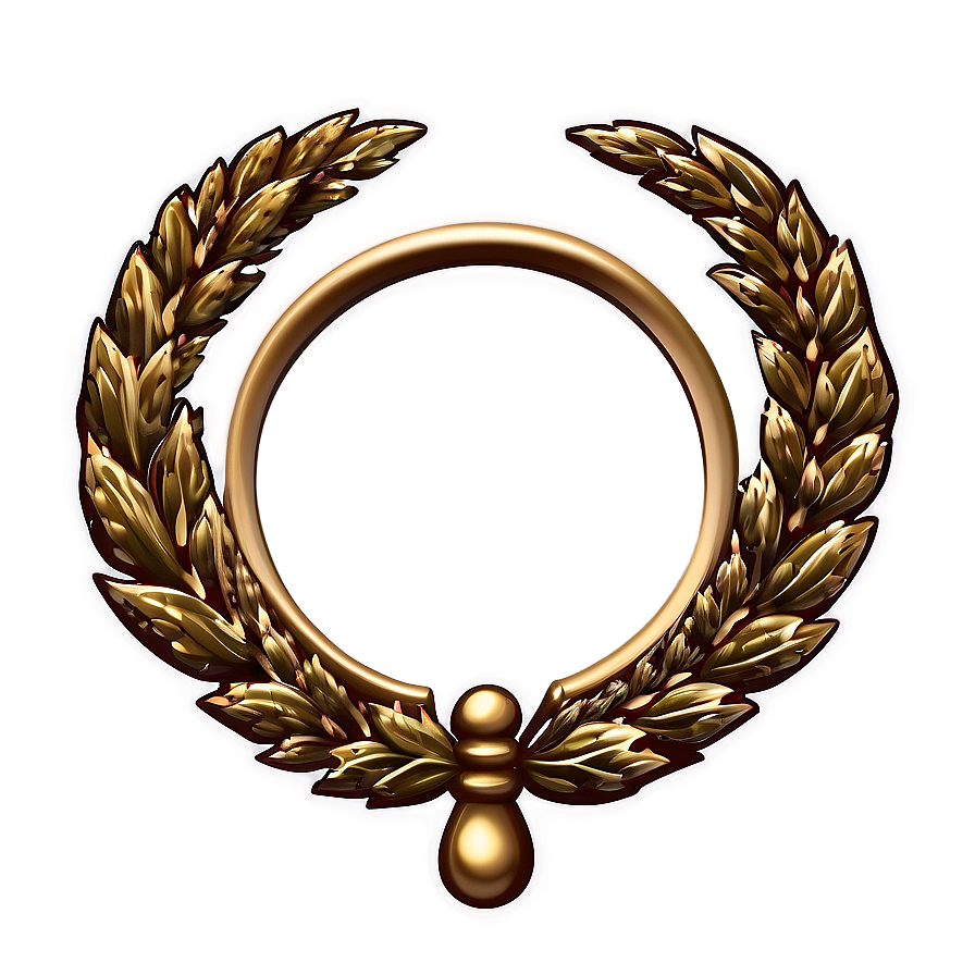 Elegant Laurel Emblem Png 06262024 PNG image