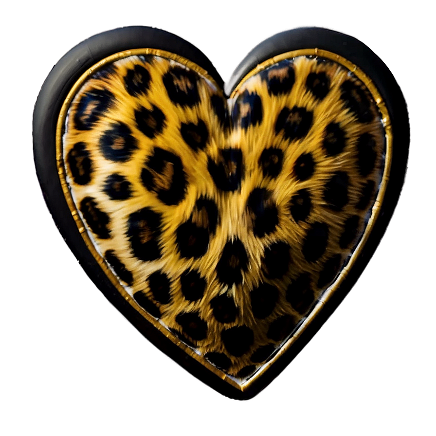 Elegant Leopard Heart Detail Png Sbk3 PNG image