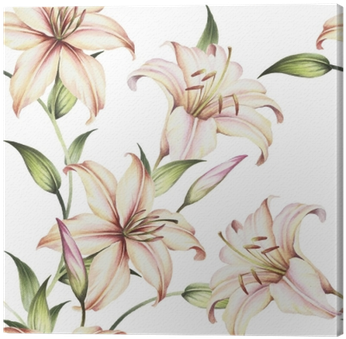 Elegant Lily Floral Pattern PNG image