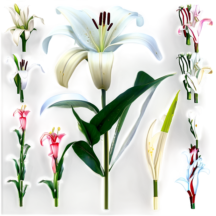 Elegant Lily Flower Png 06272024 PNG image