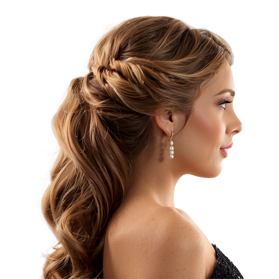 Elegant Long Hairstyle Png 05242024 PNG image