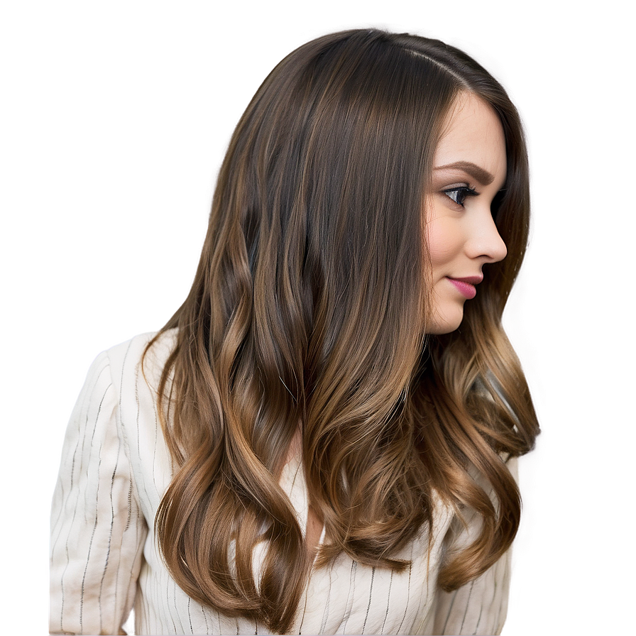 Elegant Long Hairstyle Png Ocq55 PNG image