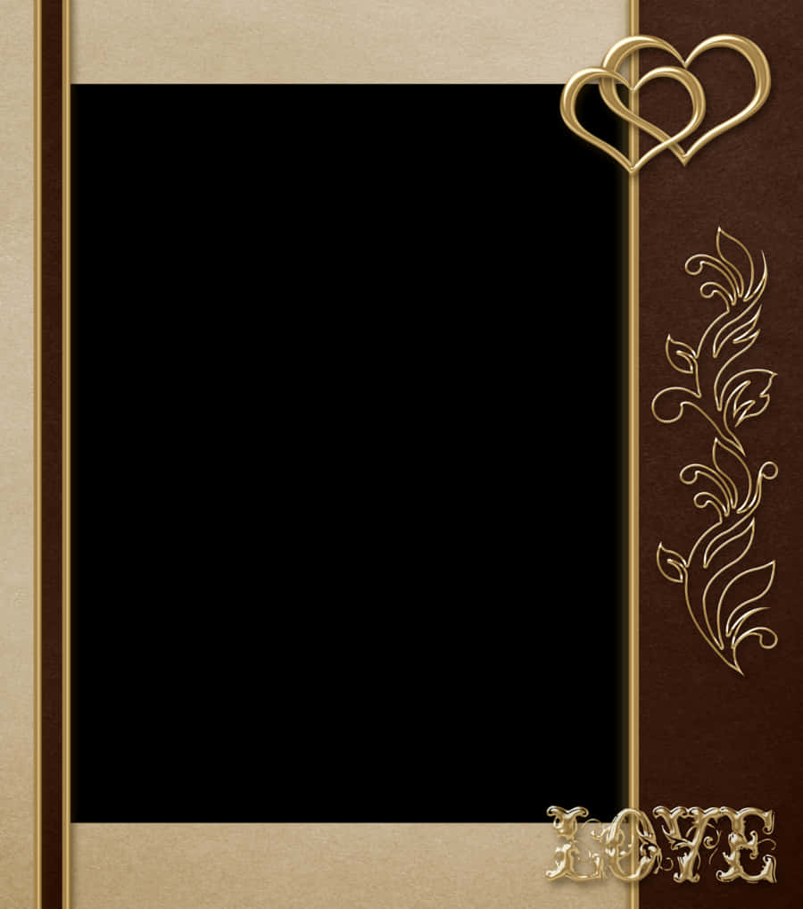 Elegant Love Theme Photo Frame PNG image