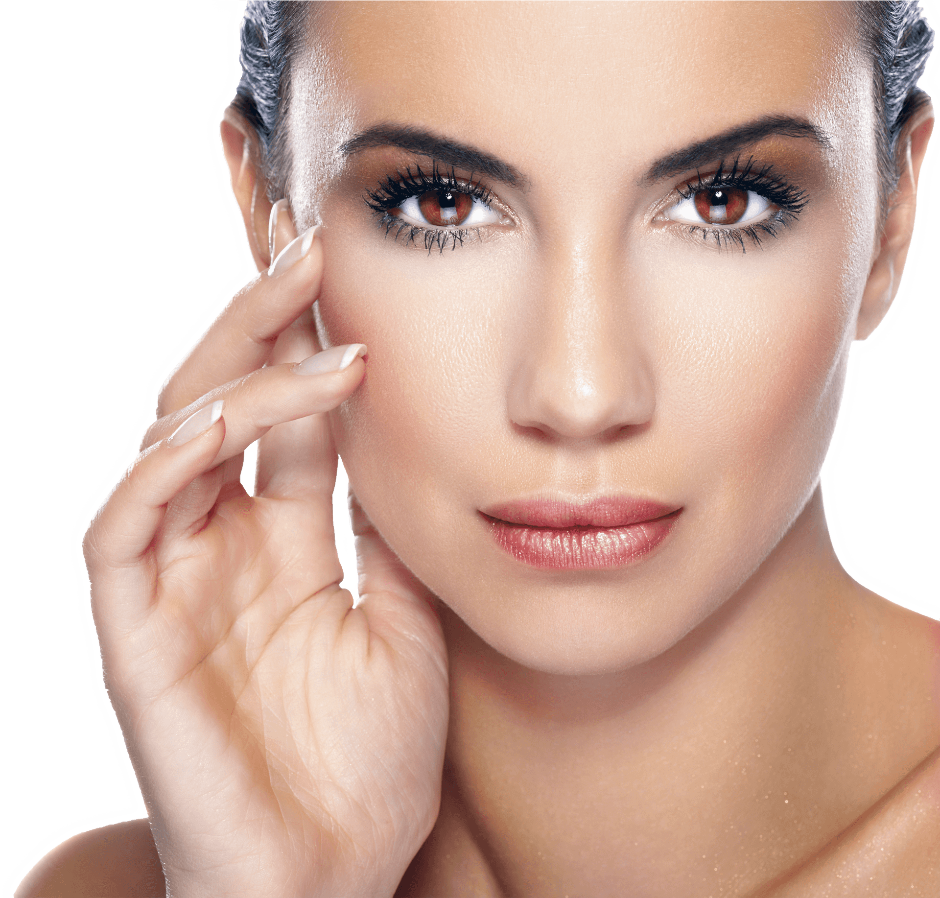 Elegant Makeup Model PNG image