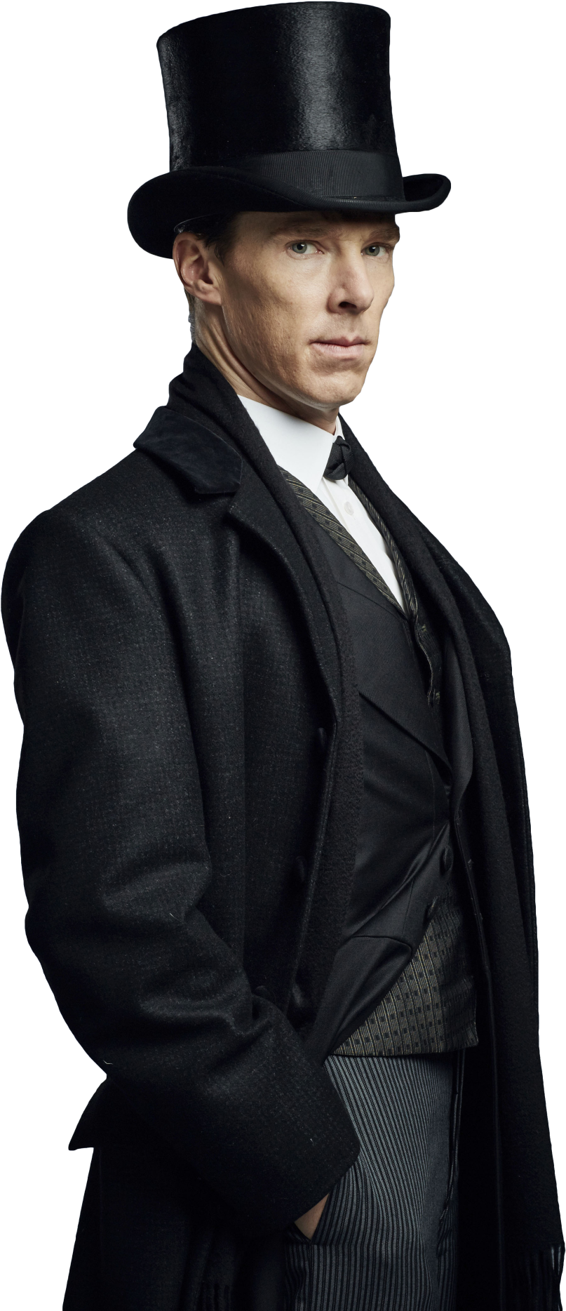 Elegant Manin Top Hatand Tailcoat PNG image