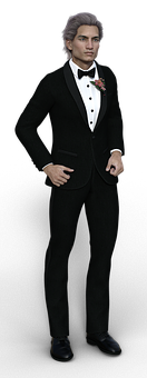 Elegant Manin Tuxedo PNG image