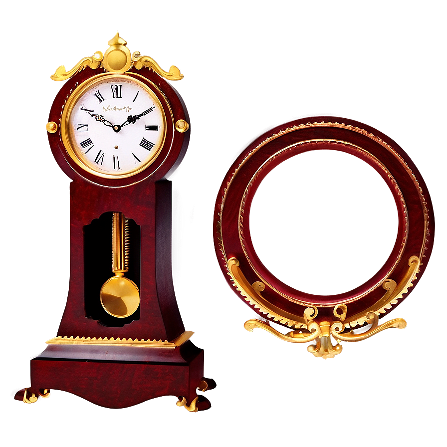 Elegant Mantel Clock Png 35 PNG image