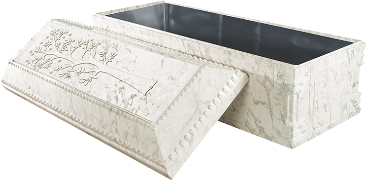 Elegant Marble Coffin PNG image