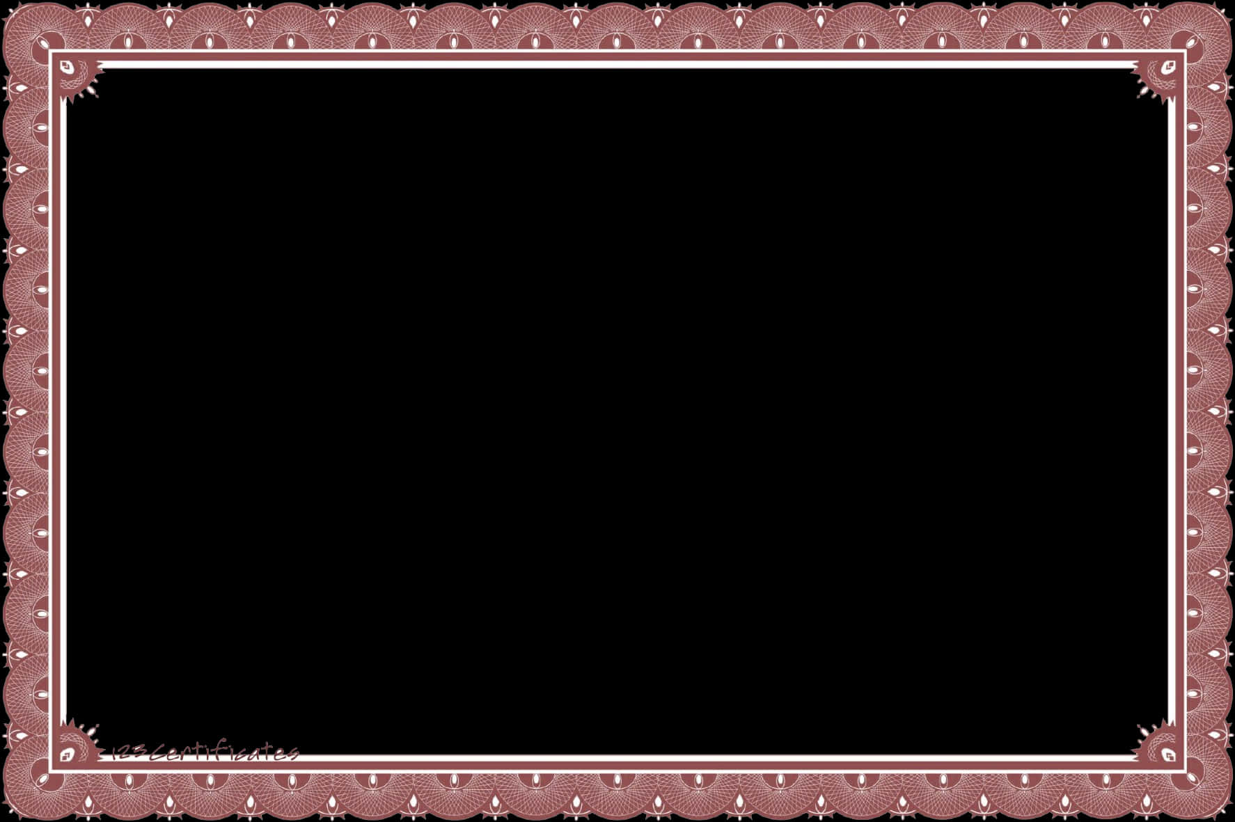 Elegant Maroon Certificate Border PNG image