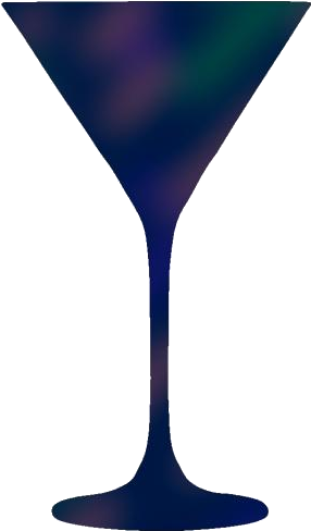 Elegant Martini Glass Silhouette PNG image