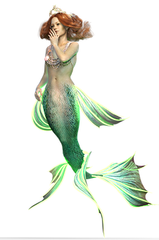 Elegant Mermaid Artwork PNG image
