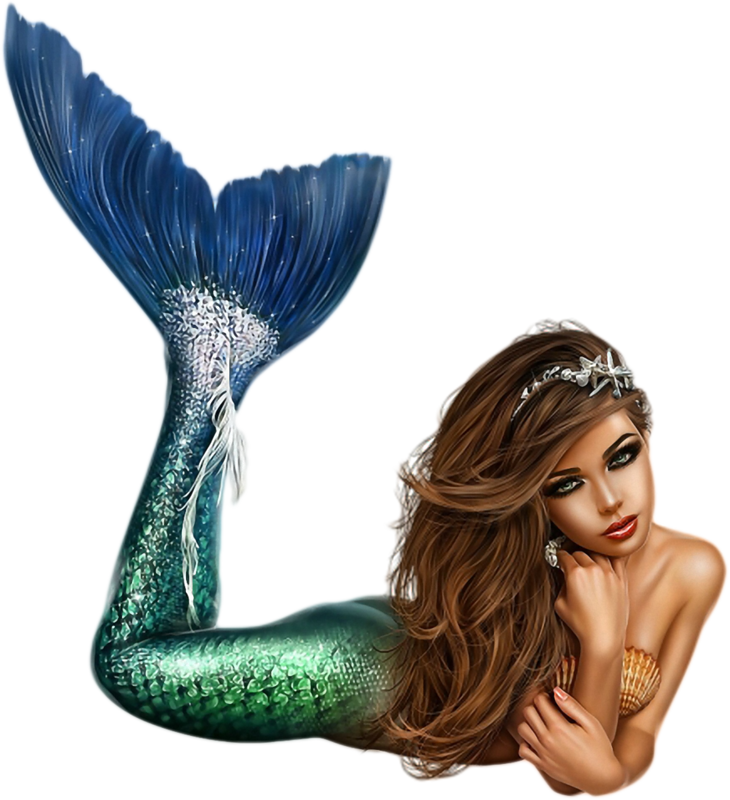 Elegant Mermaid Illustration PNG image