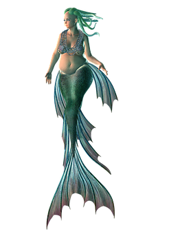 Elegant Mermaid Illustration PNG image