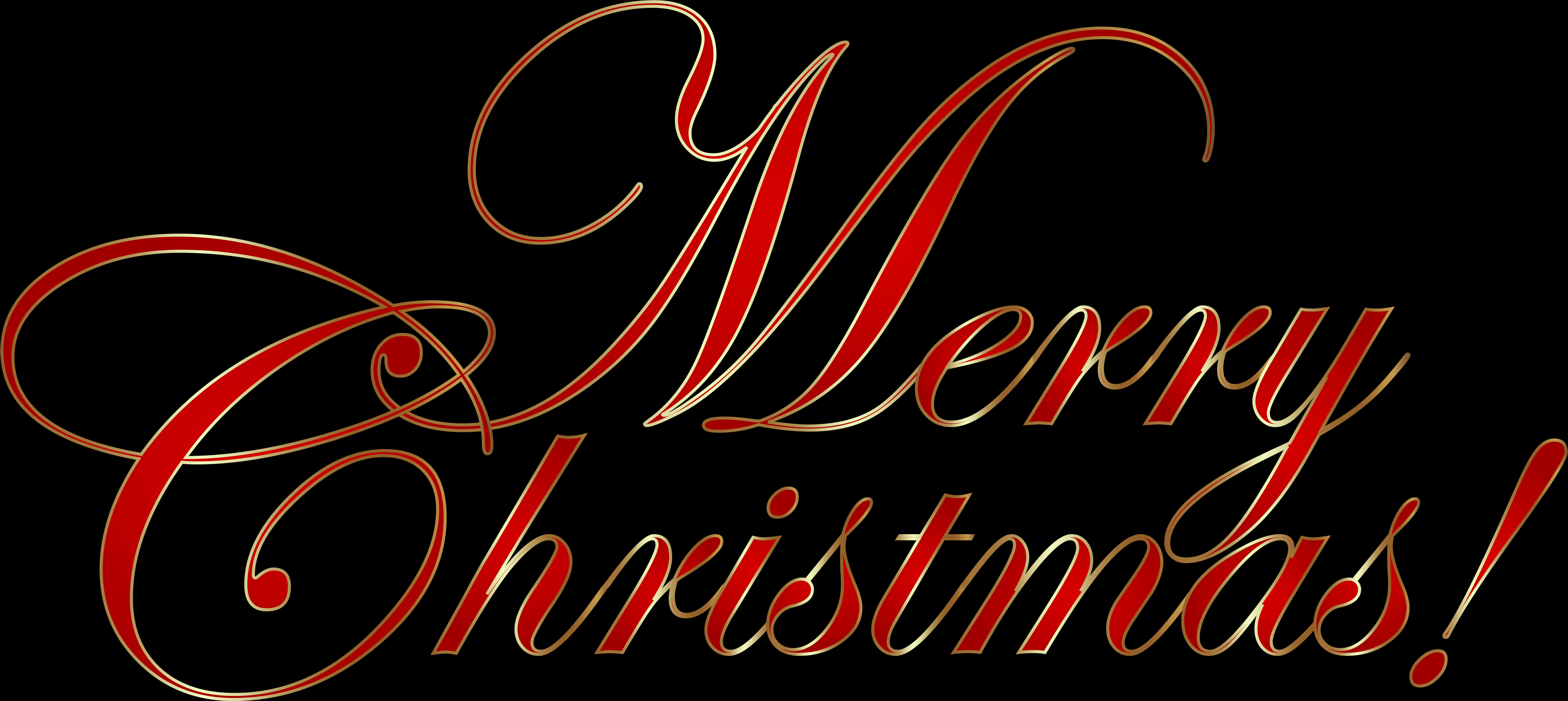 Elegant Merry Christmas Calligraphy PNG image