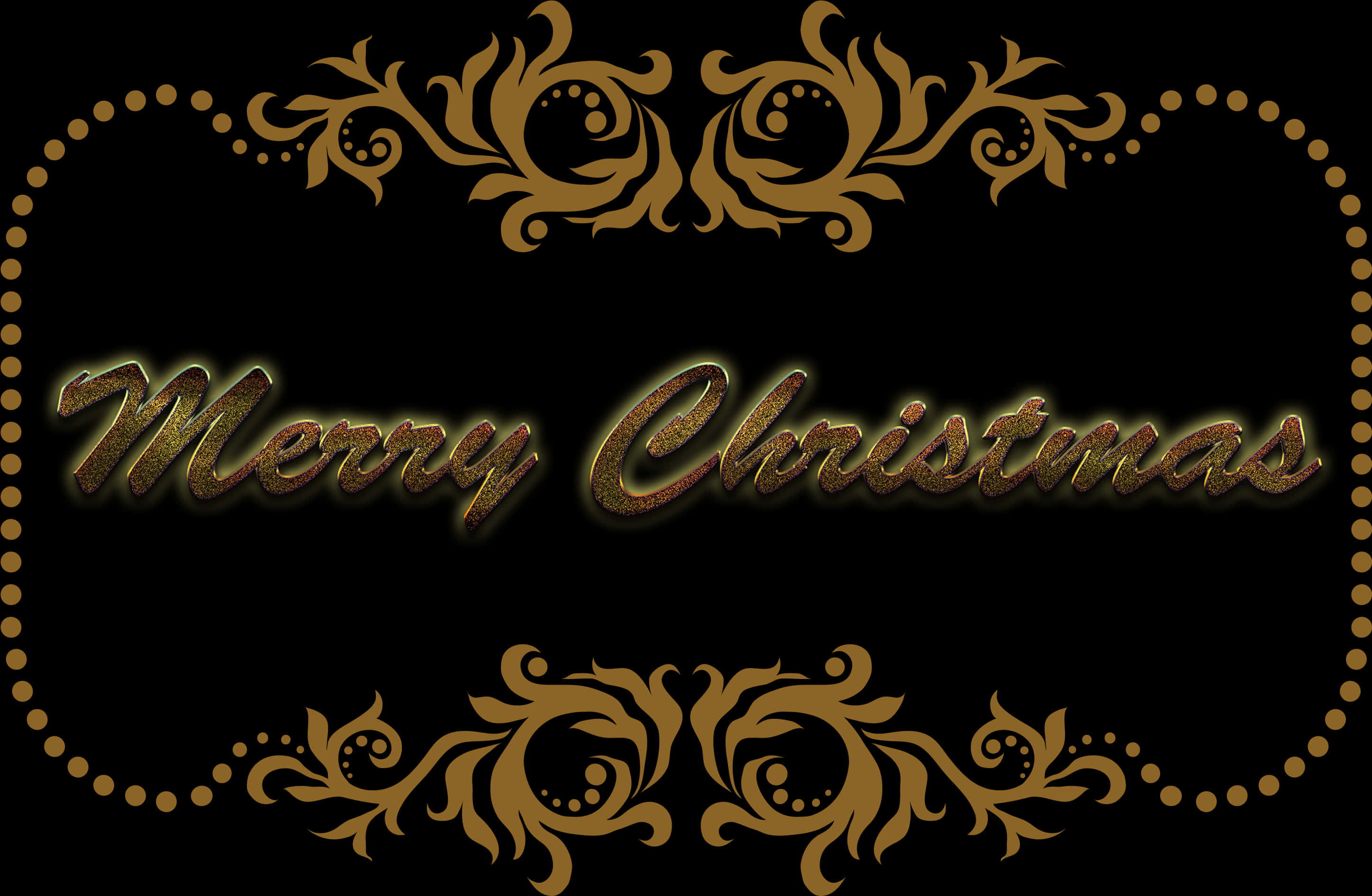 Elegant Merry Christmas Greeting PNG image