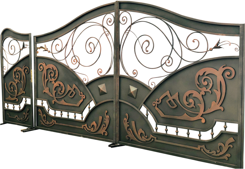 Elegant Metal Gate Design PNG image