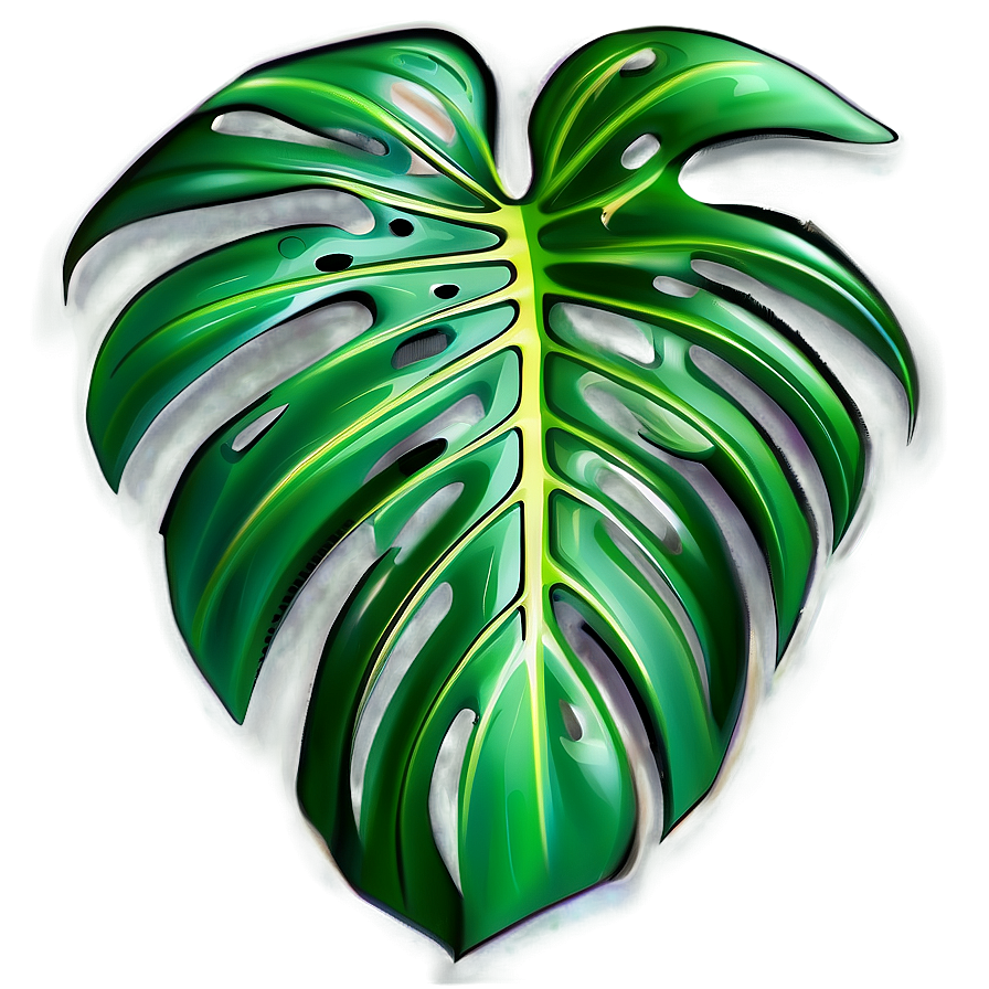 Elegant Monstera Leaf Png 05232024 PNG image