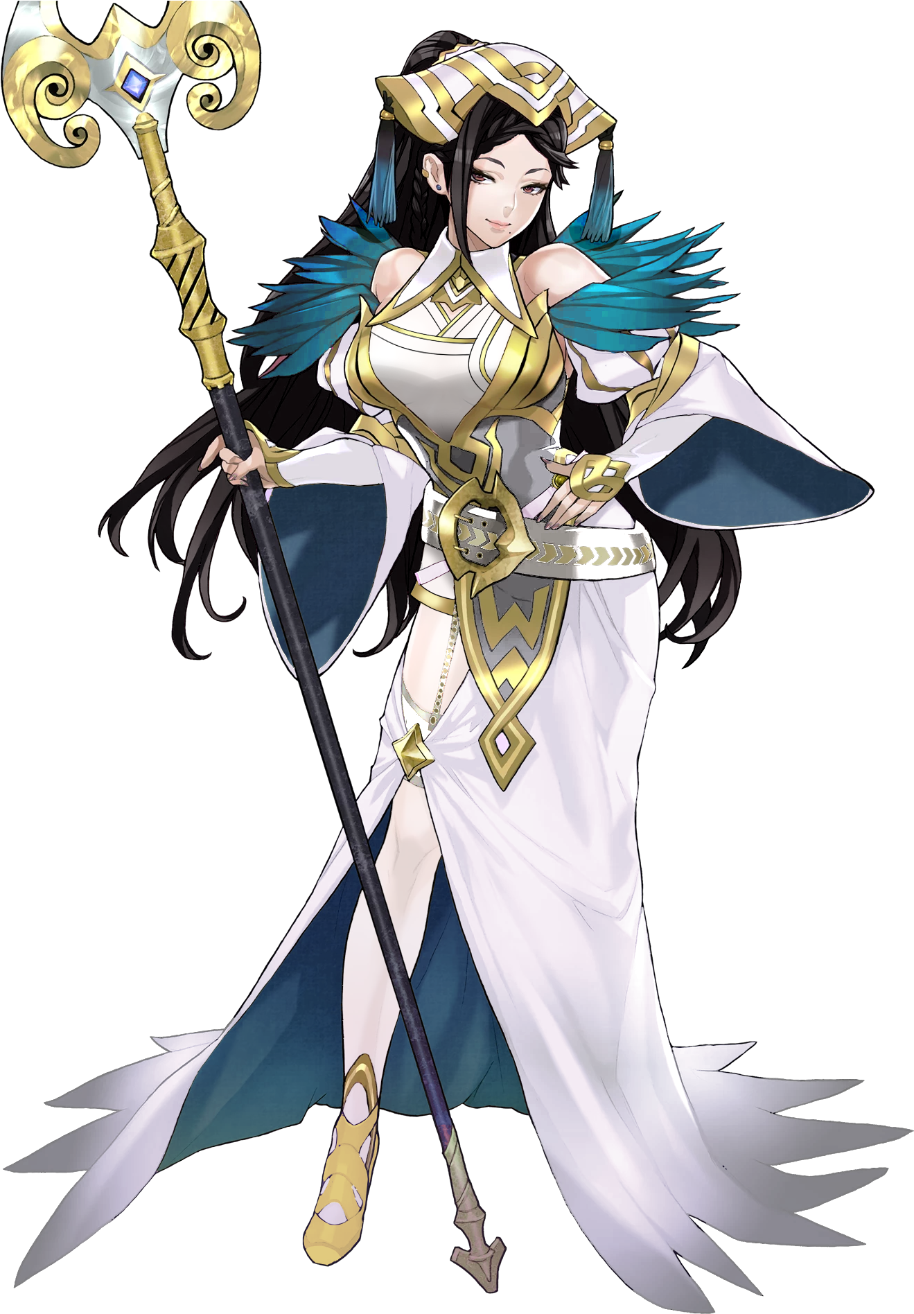 Elegant Mystic Warrior Artwork PNG image