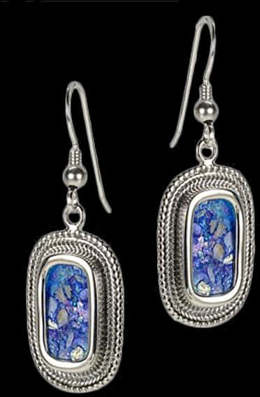Elegant Opal Drop Earrings PNG image