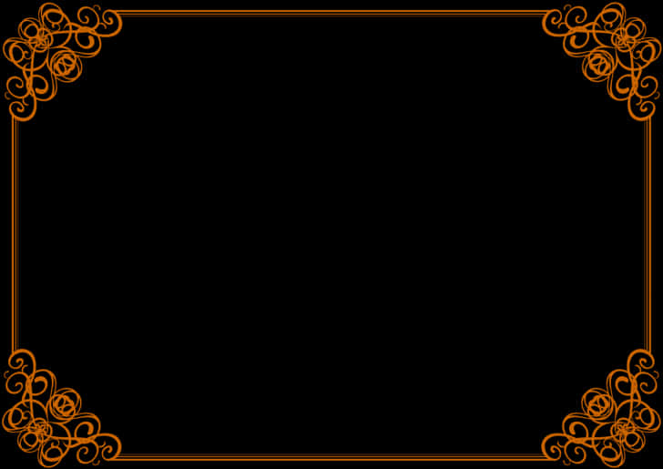 Elegant Orange Certificate Border PNG image