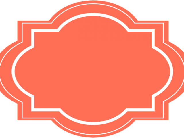 Elegant Orange Frame Design PNG image