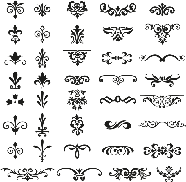 Elegant Ornament Vector Collection PNG image