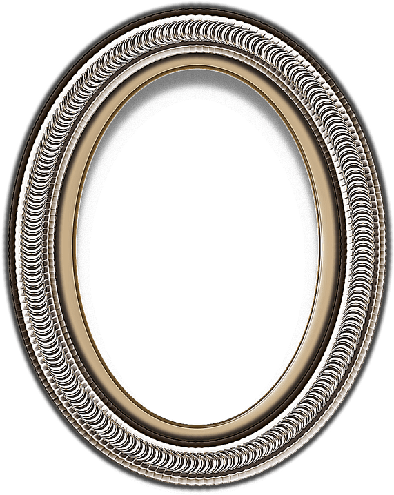 Elegant Oval Frame Design PNG image