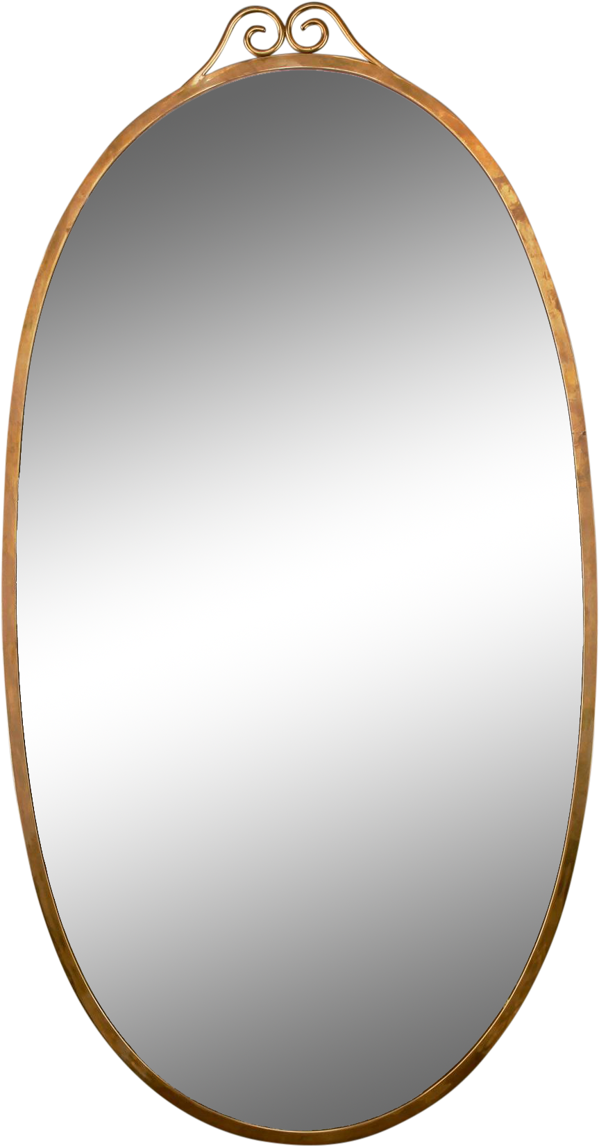 Elegant Oval Mirror Design PNG image