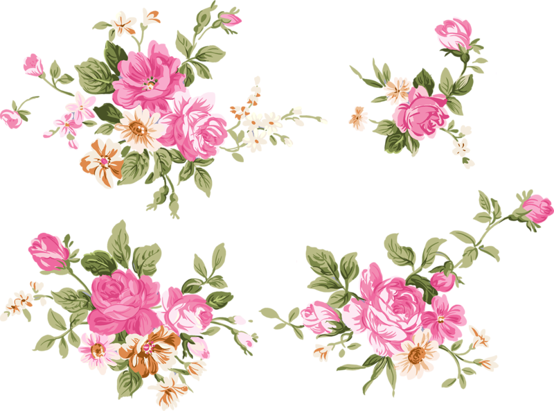 Elegant Peony Floral Pattern PNG image