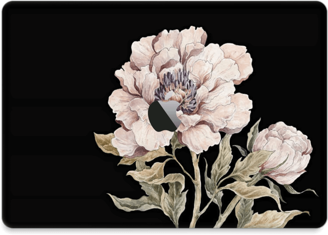 Elegant Peony Illustration PNG image