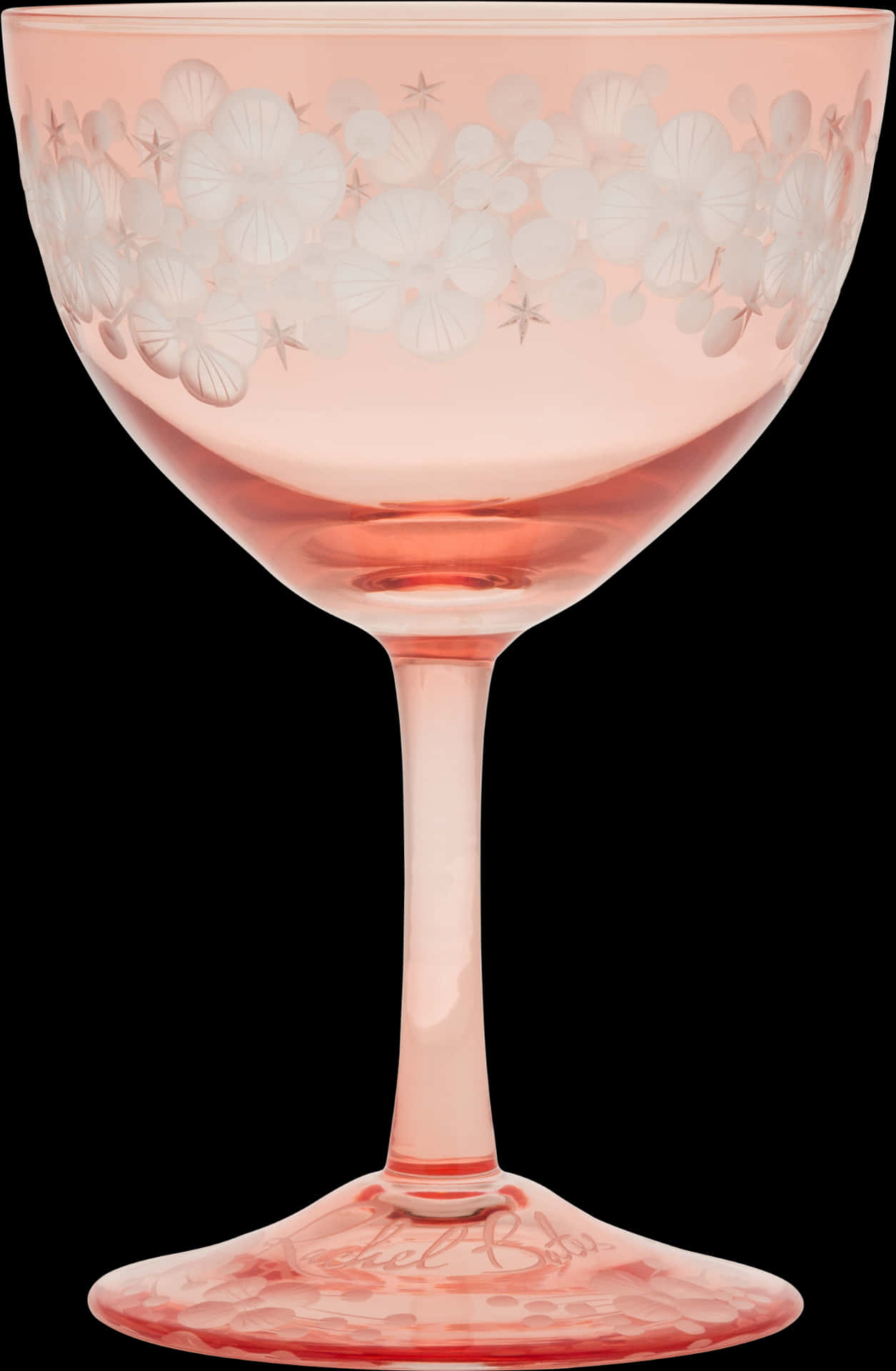 Elegant Pink Crystal Glass PNG image