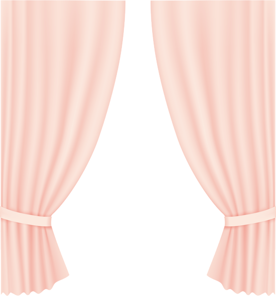 Elegant Pink Curtains Vector PNG image