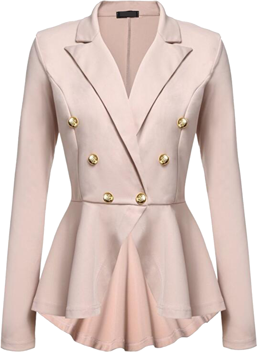 Elegant Pink Double Breasted Blazer PNG image