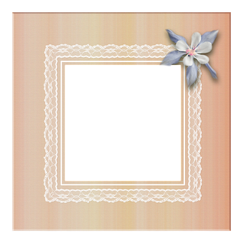 Elegant Pink Framewith Flower Accent PNG image