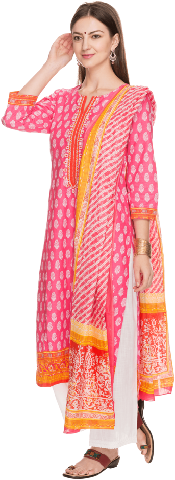 Elegant Pink Salwar Suit Model PNG image
