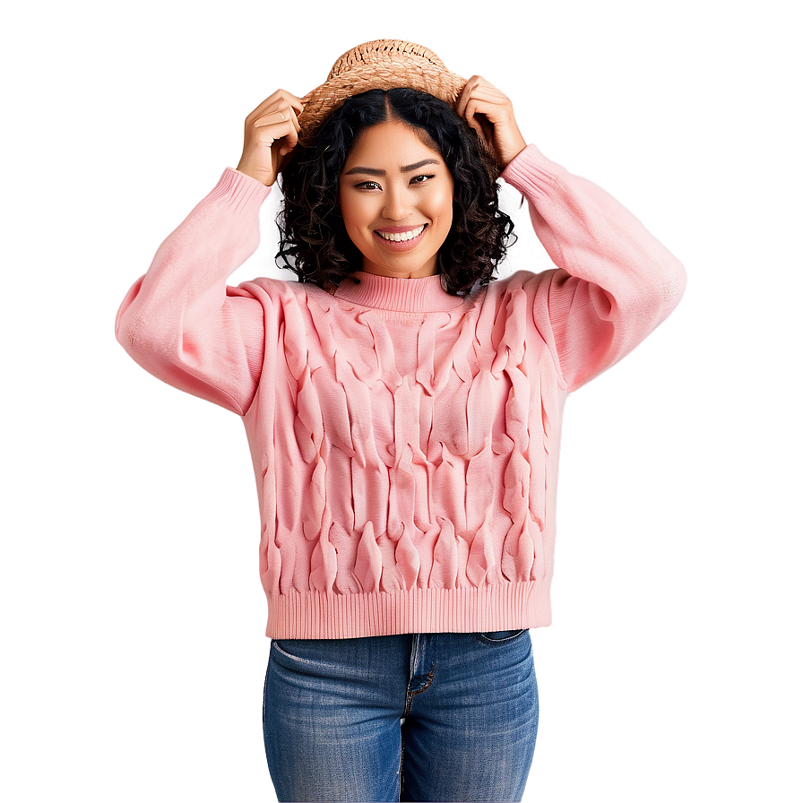 Elegant Pink Sweater Png Rrv68 PNG image